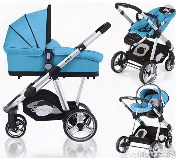 Коляска 3 в 1 Италия brevi в идеальном состоянии