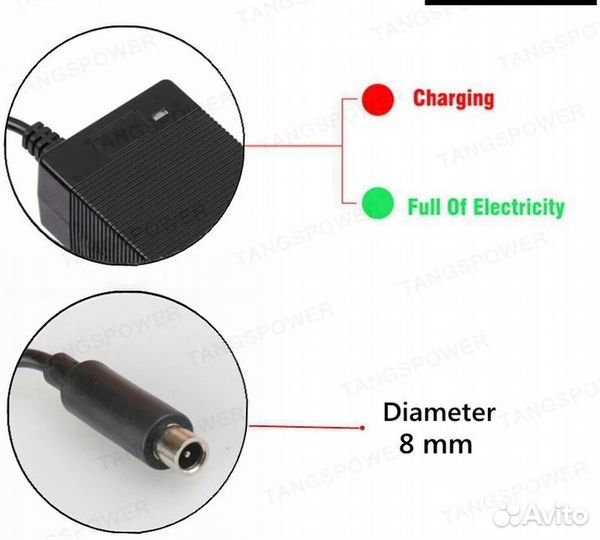 Зарядка для электровелосипеда самоката 36,48,52 В