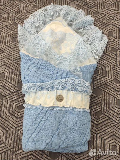 Конверт одеяло на выписку для мальчика