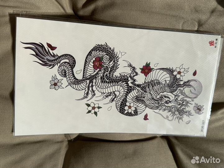 Водостойкие временные тату-наклейка