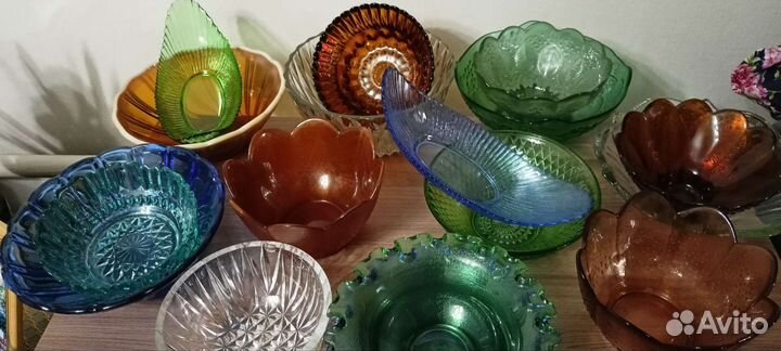 Салатники цветное стекло