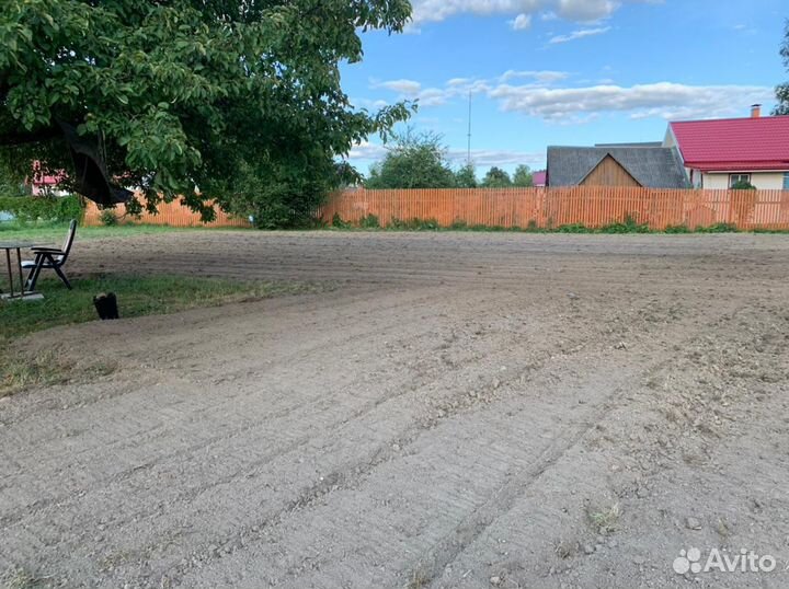 Вспашка и планировка участка подготовка под газон