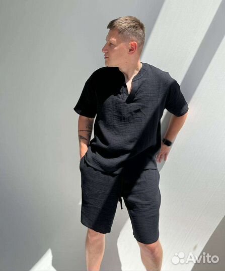 Мужской летний костюм рубашка и шорты