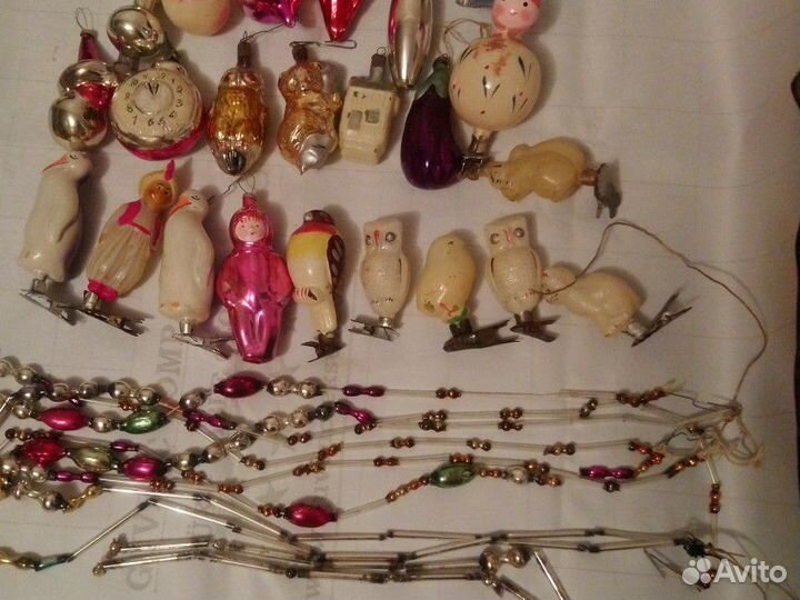 Елочные игрушки СССР советские прищепки