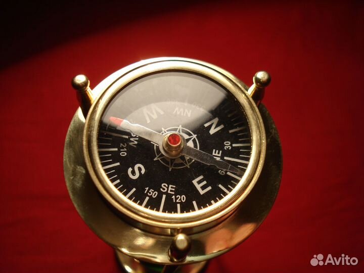 Компас Морской Песочные Часы Бронза Лондон Большой