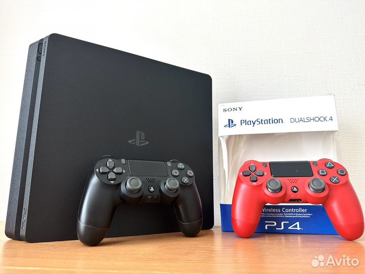 Sony PS4 Slim 1tb 2геймпада/400игр/гарантия/Fifa23