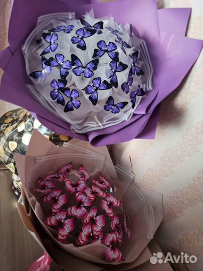 Букеты из бабочек ручной работы