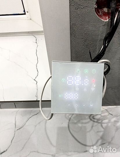 Умный терморегулятор белый для теплого пола WiFi