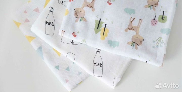 Муслиновые пеленки новые