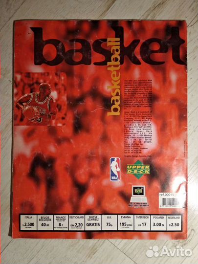 Альбом наклейки стикеры баскетбол NBA Upper Deck