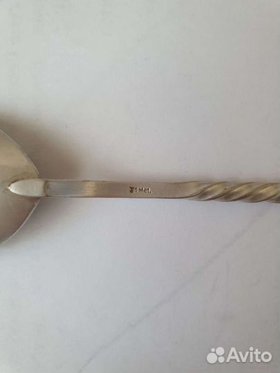 Ложки 6шт. кручёные мельхиор, серебрение набор