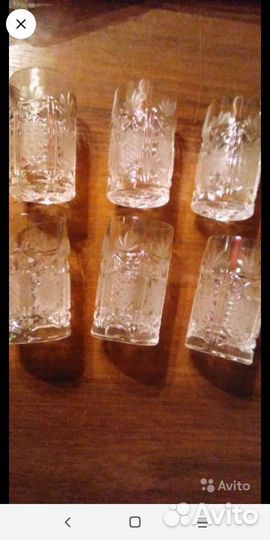 Фужеры.стопки.рюмки.Хрусталь.Югославия