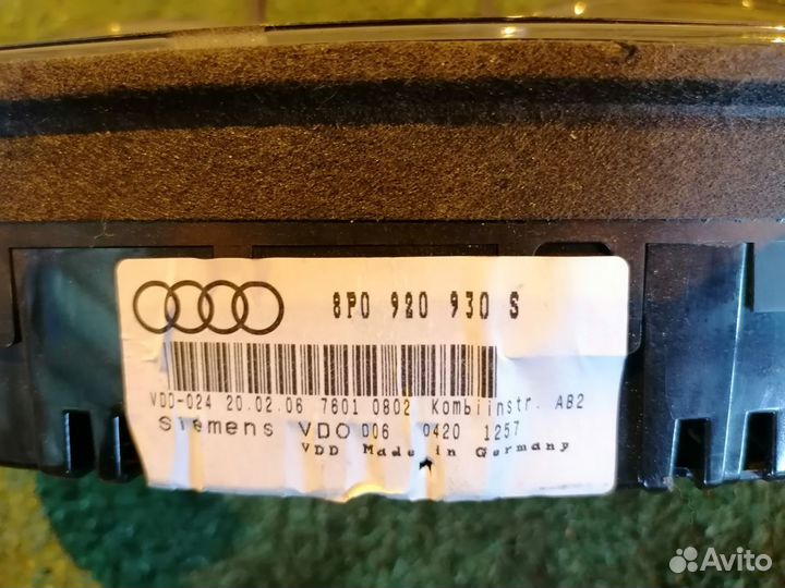 Спидометр (панель приборов) 8P0920930S Audi A3 8P