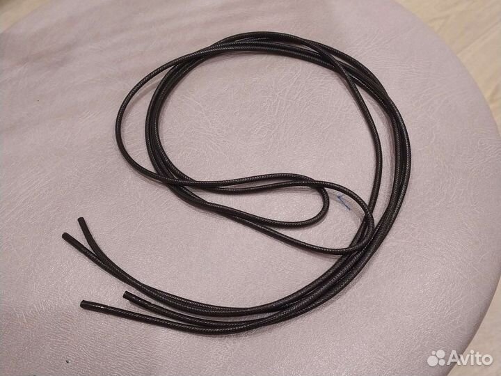 Шнурки чёрные 120см с пропиткой