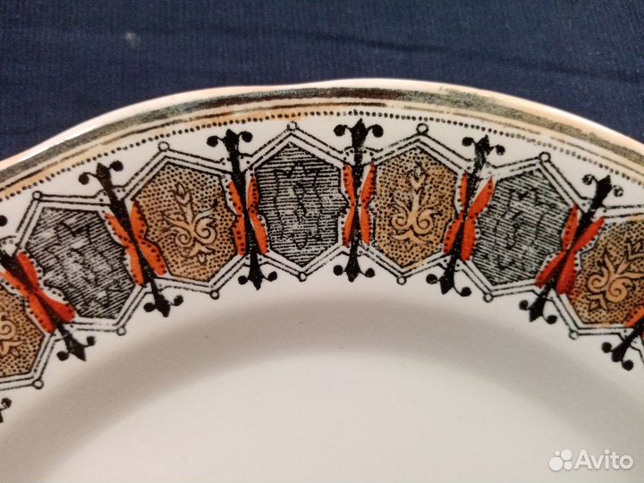 Царизм.Орнамент Красивая тарелка фарфор Кузнецова