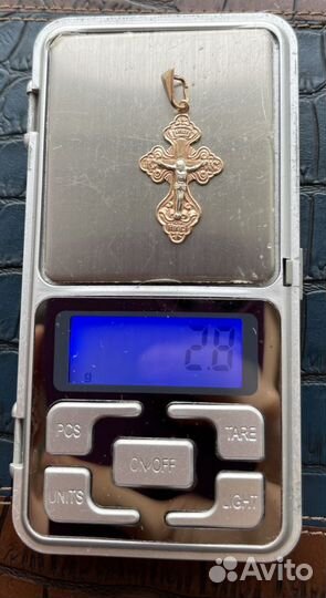 Золотой крест 585 проб