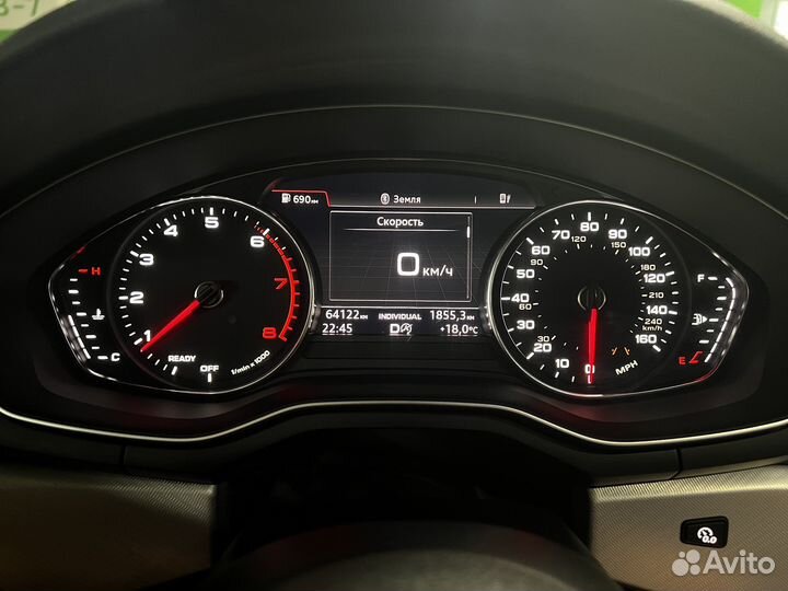 Audi A4 2.0 AMT, 2018, 64 500 км