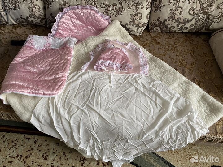 Конверт на выписку для девочки зима