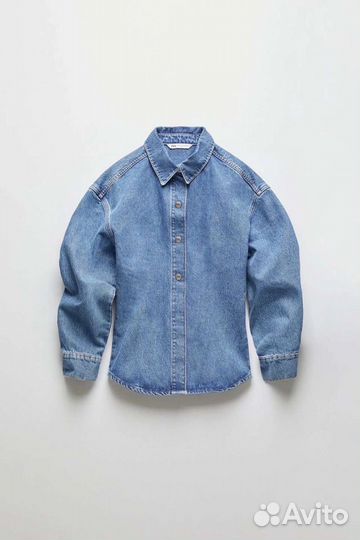 Zara джинсовая рубашка новая s