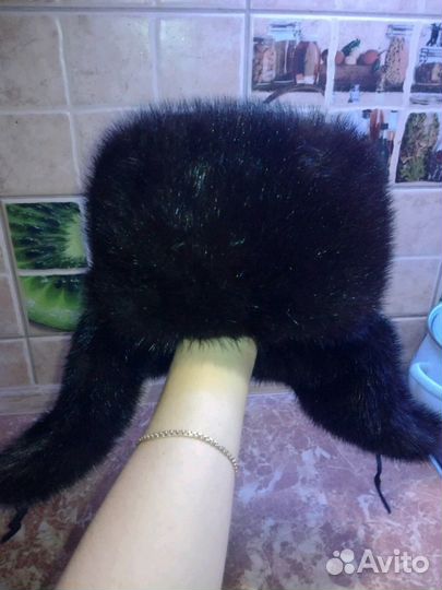 Шапка - ушанка норковая