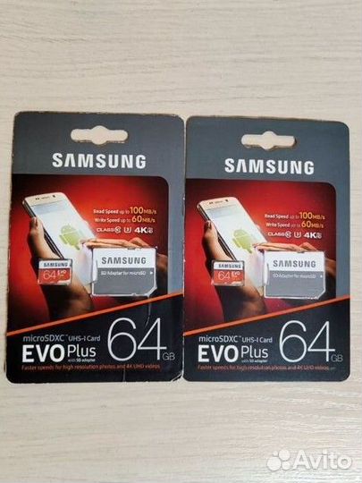 Карта памяти Samsung 256 и 64 GB