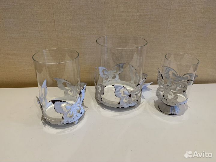 Кашпо стеклянное