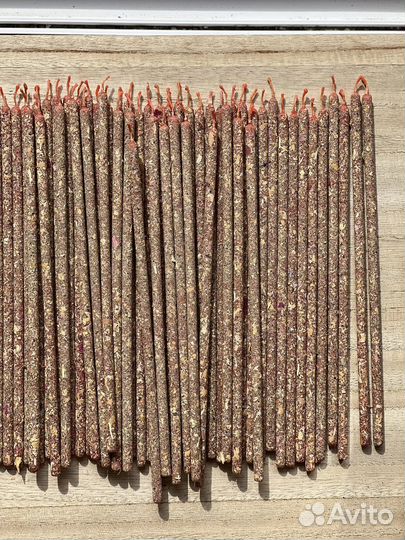 Восковые свечи с травами