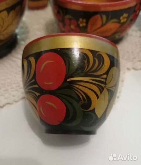 Посуда деревянная хохлома СССР