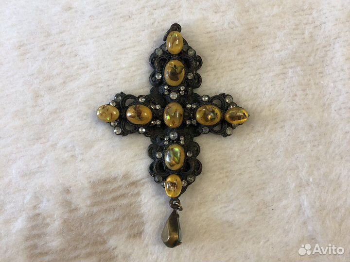 Винтажная подвеска крест