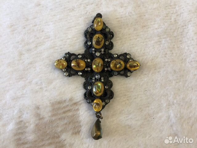 Винтажная подвеска крест