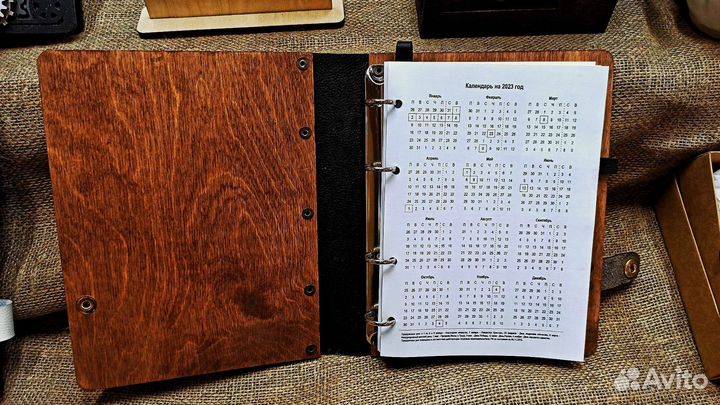 Деревянный блокнот/ ежедневник/ планер 