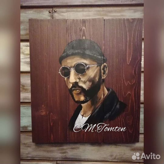 Картина на досках, ручной работы 