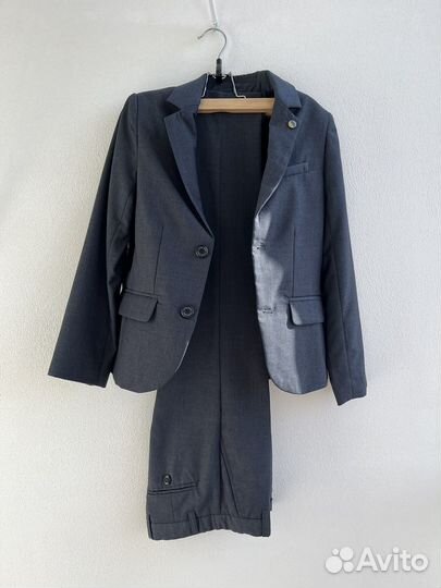 Школьный костюм для мальчика 128 134 серый