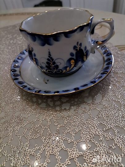 Чайная пара Гжель