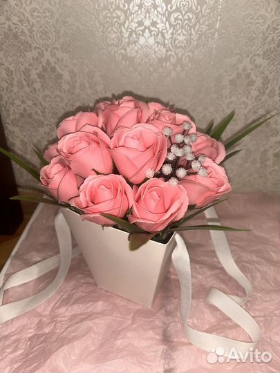 Букеты из мыльных роз