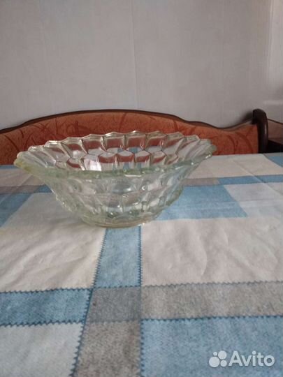 Салатник цветное стекло СССР