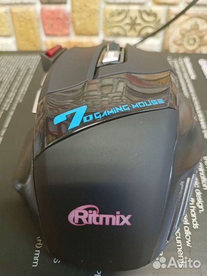 Игровая мышка 2 в 1 Ritmix ROM 345 новая