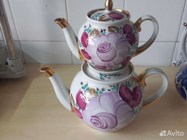 Чайники фарфоровые СССР кофейник Гжель