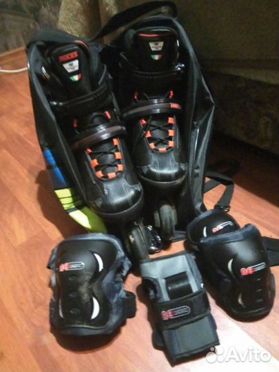 Продаю ролики 42 р-р сумка к ним и защита