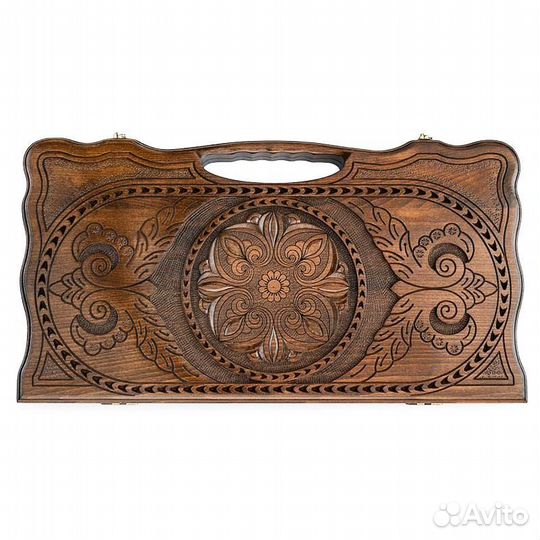 Нарды резные Цветок в тени 60 х 60 см бук Армения 62493