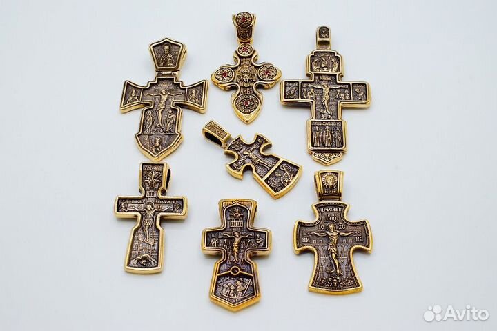 Бронзовые православные нательные кресты