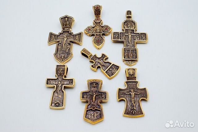Бронзовые православные нательные кресты