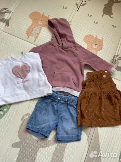 Большой пакет одежды для девочки 80-86