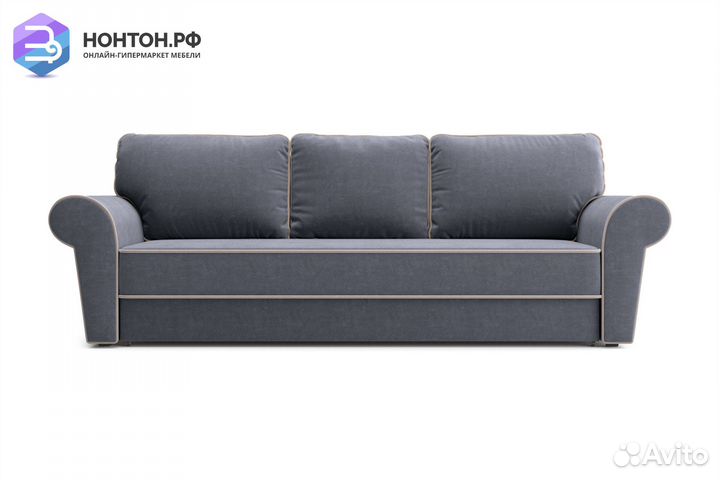 Диван еврокнижка Прованс 3-х местный темно-серый