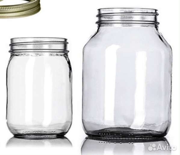 Банки стеклянные разных размеров много