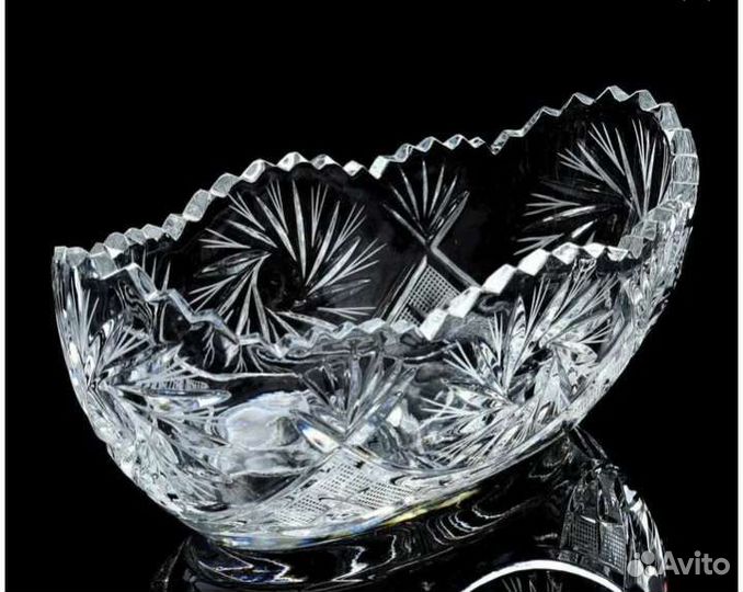 Хрустальная ладья 2шт