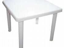 Стол квадратный 800x800x740мм белый пластик