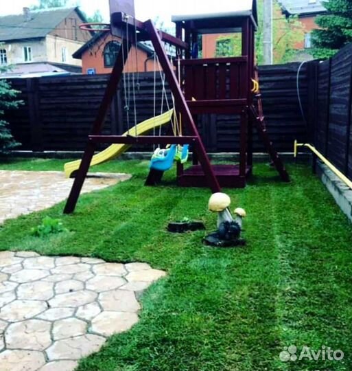 Рулонный газон, посевной газон