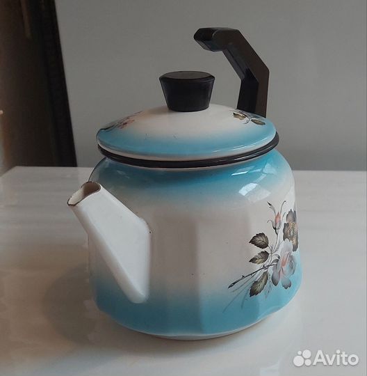 Чайник эмалированный СССР, бу, 2 литра