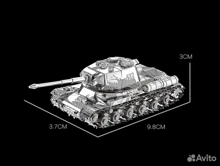 Металлическая 3D модель Танк